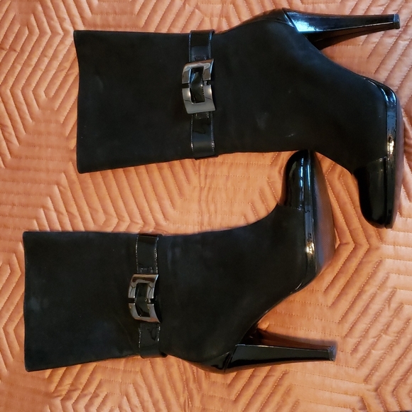 Patent Cap Toe Suede Boots! - Picture 2 of 4